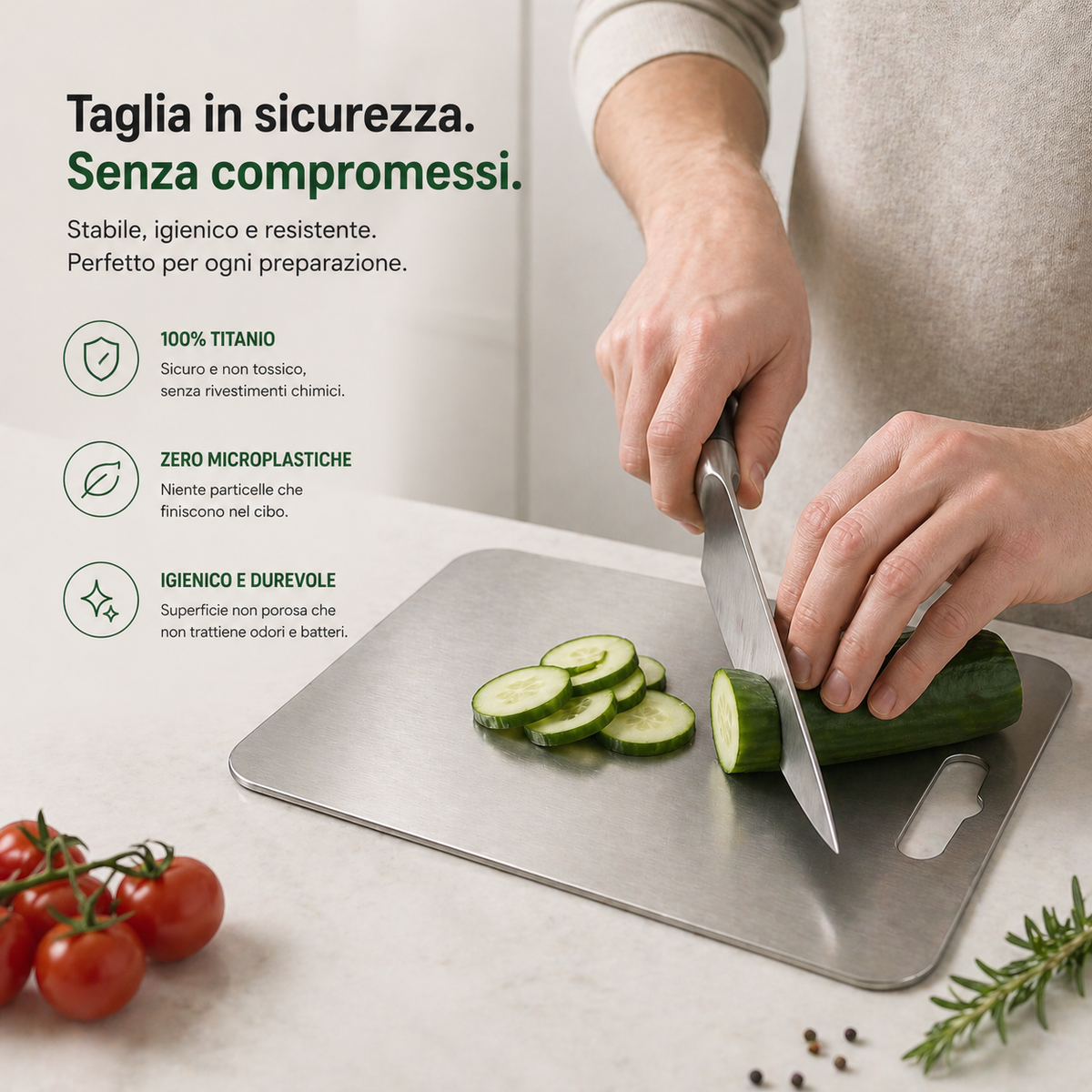 Tagliere in Titanio