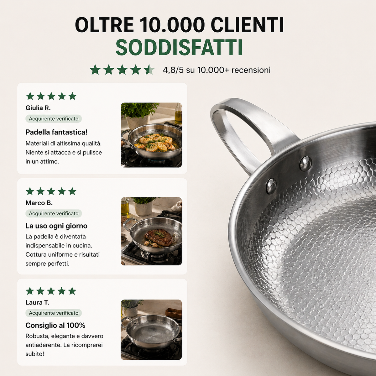 Padella Saltapasta a Due Manici