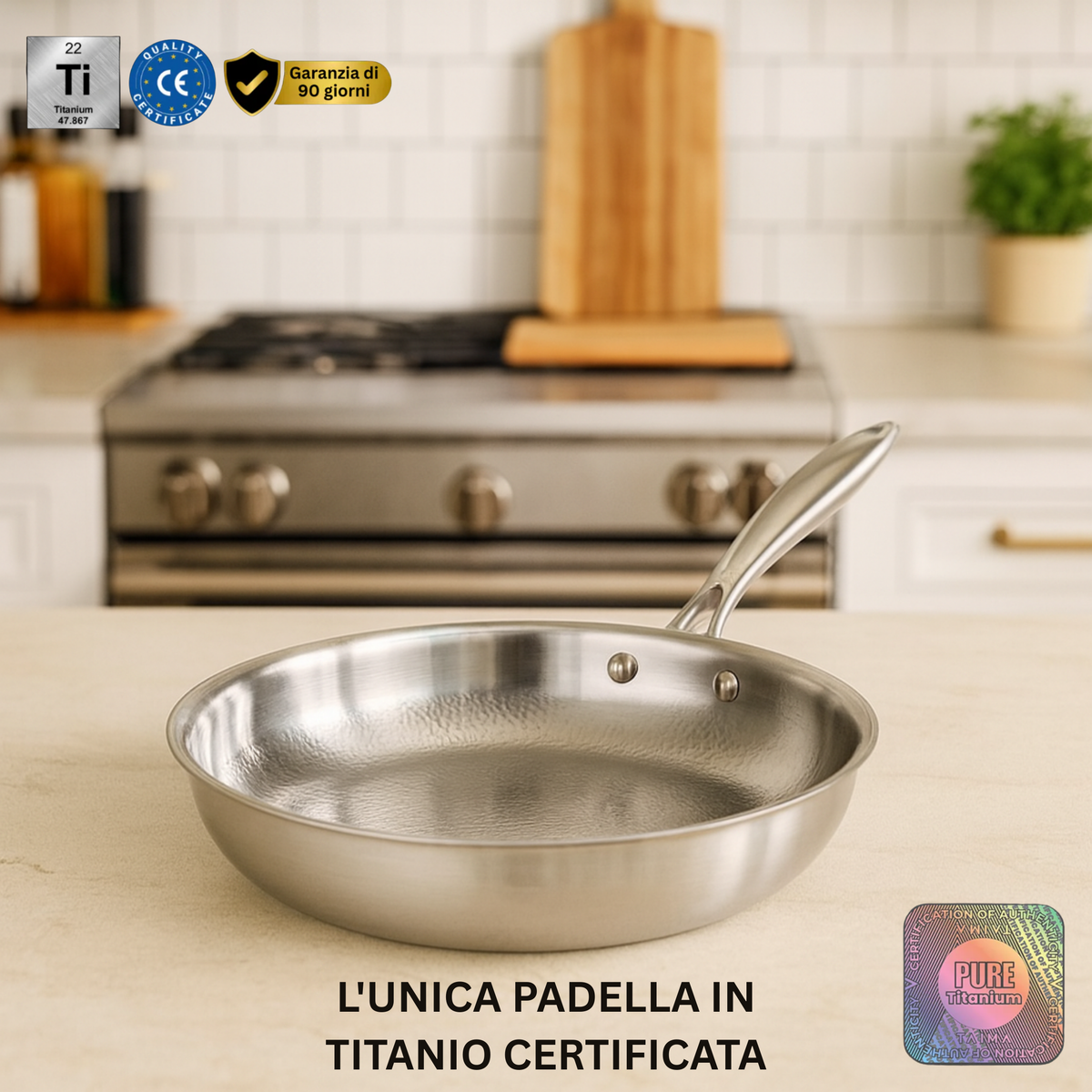 Coperchio per padella in titanio