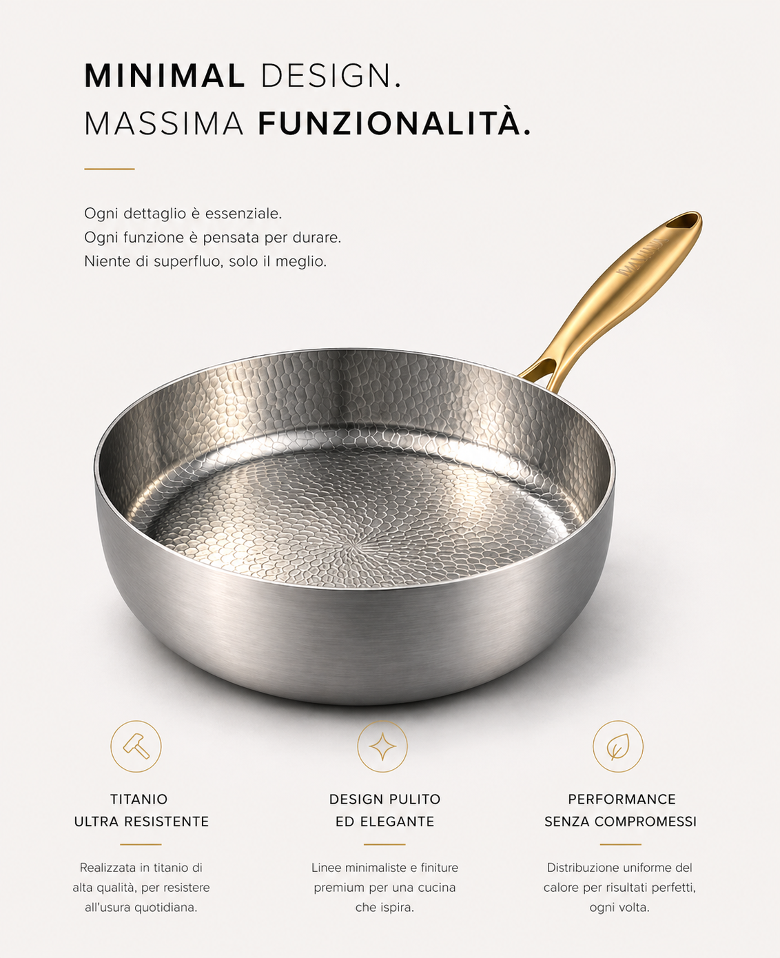 Padella Alta in Titanio Pro