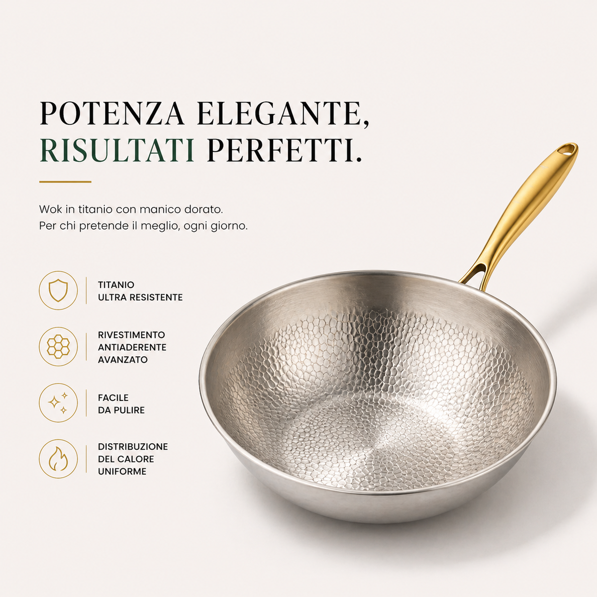 Wok in Titanio Pro