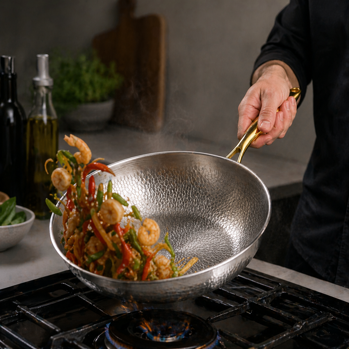 Wok in Titanio Pro