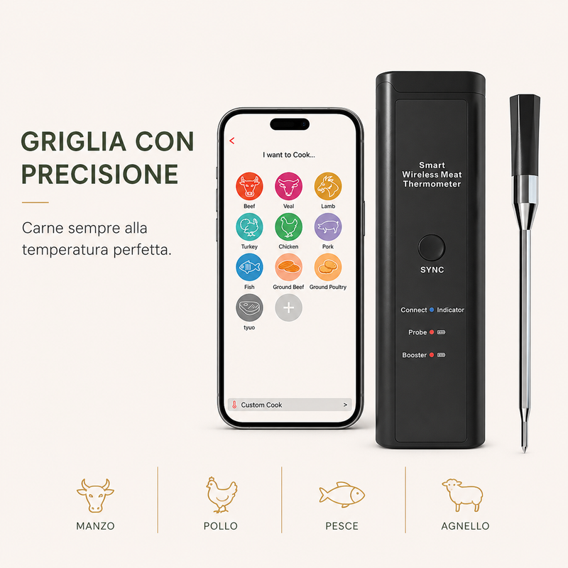 Termometro Smart per Carne — Cucina Modena