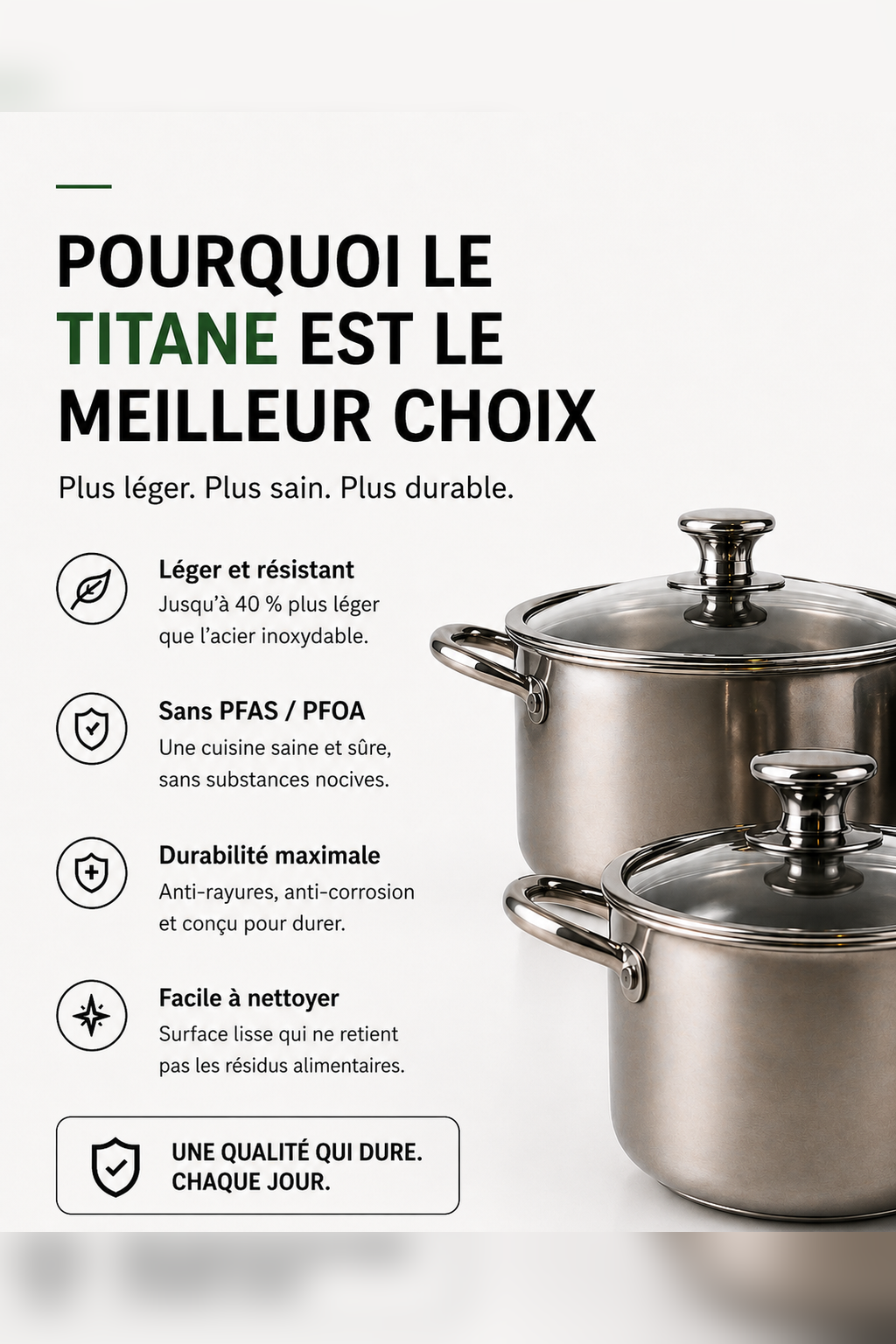 Cocotte en titane