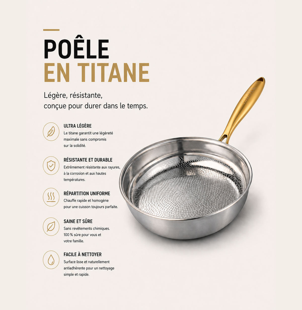 Poêle Essentielle en Titane Pro