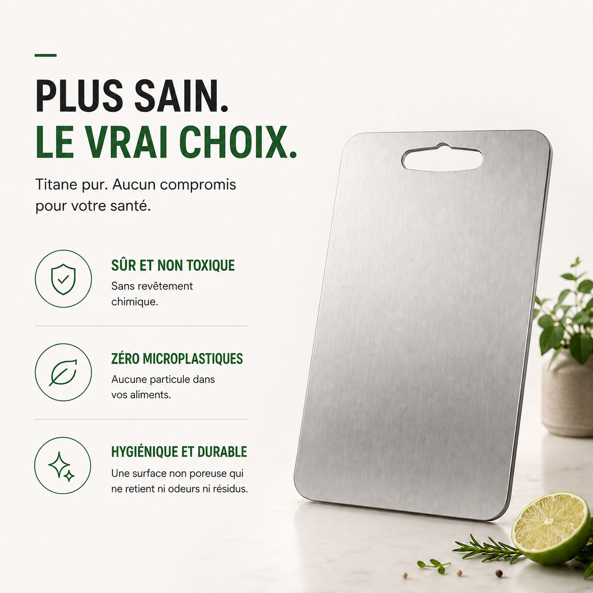 Planche à Découper en Titane
